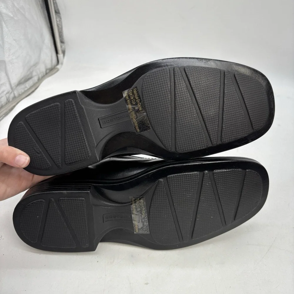 Bostonian New Iron Age Dress Shoes Mens 9 Black Wingtip Black Slip On Comfort